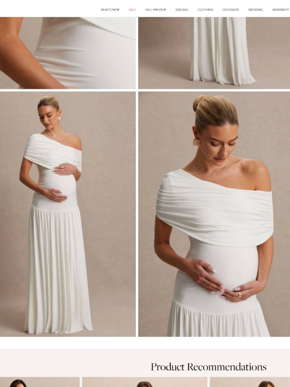Club London - Noah White Maternity Dress